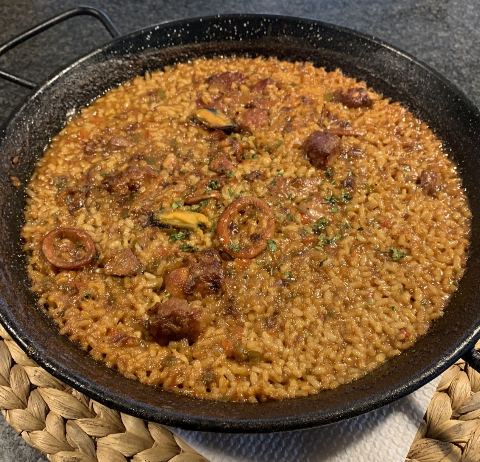 Plat: Arròs “mar i muntanya”